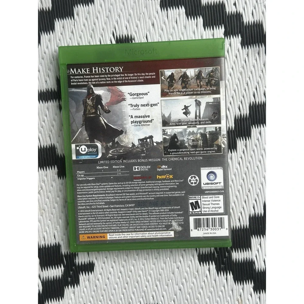 Assassin's Creed: Unity -- Limited Edition (Microsoft Xbox One, 2014)